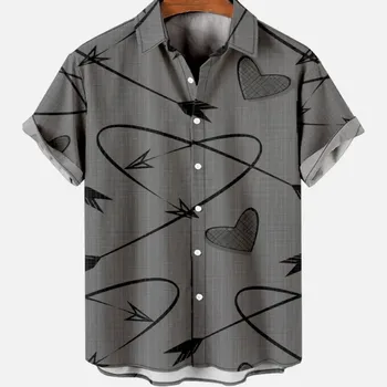 Мужские Рубашки с коротким рукавом для Пляжного отдыха, Повседневная Винтажная одежда с цветочным Рисунком, Социальная Гавайская Летняя мода Y2k, Горячая