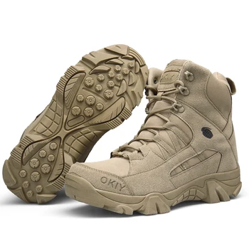 Мужские тактические ботинки, Армейские ботинки, Мужская Военная Непромокаемая рабочая защитная обувь для Пустыни, Альпинистская походная обувь, мужские уличные ботинки по щиколотку