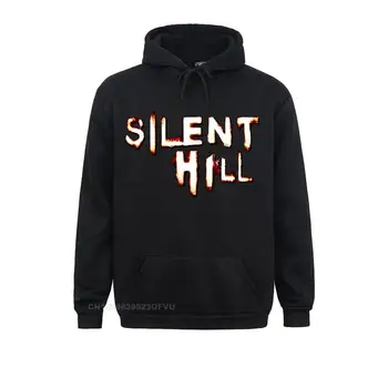Мужской пуловер Silent Hill, толстовка Silent Hill, Пляжный пуловер Оверсайз, Толстовка с принтом, Процент хлопка, Мужская забавная одежда Kawaii