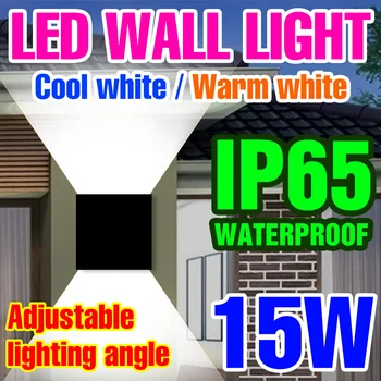 Настенный светильник IP65 Водонепроницаемый прожектор, светодиодный настенный бра, светильник 220 В, Прикроватная лампа для спальни, Ночник для наружного освещения