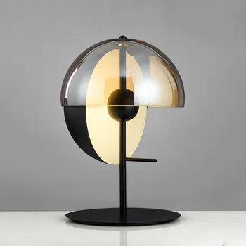 Настольная лампа в скандинавском стиле, креативная полусферическая круглая гостиная, Домашний декор спальни, прикроватная лампа, светодиодный ночник, настольная лампа
