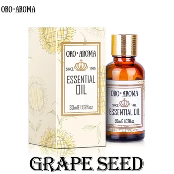 Натуральное ароматерапевтическое масло виноградных косточек Oroaroma Разбавляет пятна, антиоксидант, уменьшает морщины, антивозрастное