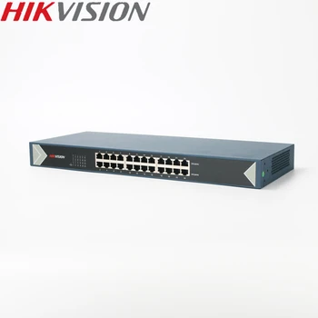 Неуправляемый коммутатор Hikvision DS-3E0524-E Без PoE, 24 Порта, Адаптивный Металлический материал 10/100/1000 Мбит/с Для IP-камер видеонаблюдения