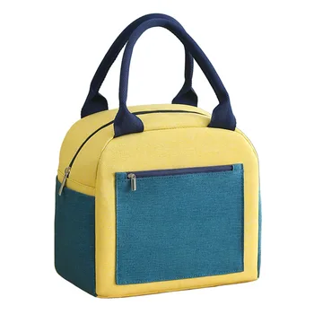 Новая Цветная Изоляционная сумка для Ланча, Портативная Сумка для Ланча из ткани Оксфорд, Алюминиевая фольга, Утолщенная Водонепроницаемая коробка для ланча, сумка для ланча