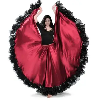 новое платье Для первого танца Современное платье для танцев с широкой юбкой Для испанских корриды Костюмы для танцев с длинным рукавом