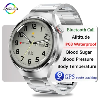 Новые GPS Часы Для Мужчин, Спортивные Смарт-часы с уровнем сахара в крови, NFC HD AMOLED Дисплей, Высотомер, Компас, IP68, Водонепроницаемые Смарт-Часы Для HUAWEI