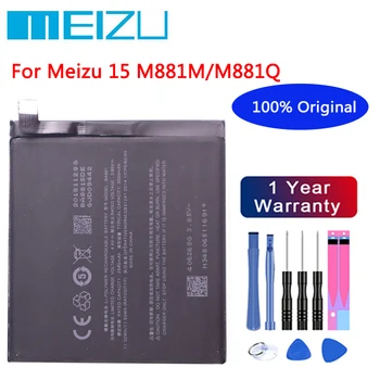 Новый 3000 мАч BA881 Meizu 100% Оригинальный Аккумулятор Для телефона Meizu 15 M881 M881M M881Q, Высококачественный Аккумулятор Bateria, В наличии + Инструменты