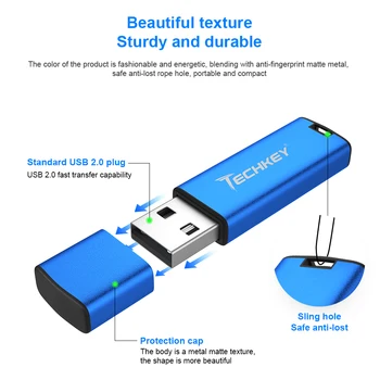 Новый USB-накопитель Techkey 64gb 32gb Pendrive 4gb colorful cle storage128GB высококачественная карта памяти флешка дисковое устройство емкостью 256 ГБ