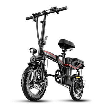 Новый легкий дешевый электровелосипед 14-дюймовый электровелосипед 48V 28Ah Аккумулятор Портативный Электровелосипед Складной Электровелосипед