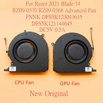 Новый Оригинальный вентилятор охлаждения процессора GPU для ноутбука Razer 2021 Blade 14 RZ09-0370 RZ09-0368 Advanced FNNK DFS5K123043635 DFS5K121144645