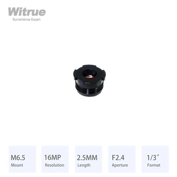 Объектив Witrue HD 4K 16MP M6.5 с креплением 2,5 мм диафрагмой F2.4 Формата 1/3 