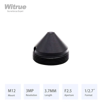 Объектив Видеонаблюдения Witrue HD 3MP Pinhole 3,7 ММ M12 с Креплением Диафрагмой F2.5 Формата 1/2.7