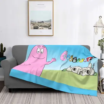 Одеяло с рисунком Les Barbapapa, Фланелевое Одеяло с Рисунком Аниме, Постельное Белье, Диван, Индивидуальное Супер Мягкое Теплое Покрывало для кровати
