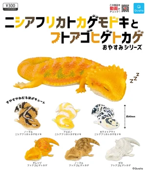Оригинальная подлинная капсульная рептилия, милая кавайная жирная ящерица Чау-чау, хамелеон, саламандра, гекконы, спящие куклы, фигурки гашапон