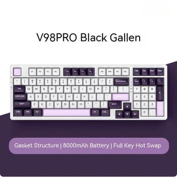 Оригинальный J80 с RGB подсветкой, беспроводной Bluetooth 2.4G, 97 клавиш, проводная механическая клавиатура, прокладка Hotswap, настольный для ПК, подарок