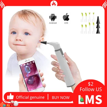 Отоскоп LMS CAP 3,9 мм WIFI Ушная 2-Мегапиксельная Инспекционная Камера Цифровой Эндоскоп для Чистки Ушной серы для Детей и Взрослых Android iPhone 0,01
