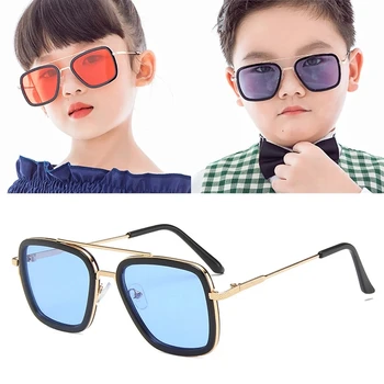 Очки Железного Человека Солнцезащитные очки Тони Старка Детские Солнцезащитные очки Модные Солнцезащитные очки для девочек Детские Солнцезащитные очки Оттенков 5-12 лет
