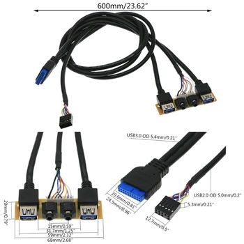 Передняя панель корпуса USB3.0 + USB3.0 + Разъем H D Портов ввода-вывода + Внутренний провод K92F
