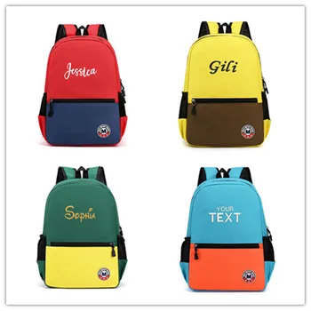Персонализированный Нейлоновый детский школьный рюкзак с Индивидуальным вышитым логотипом, Студенческий рюкзак, Учебный класс, Реклама класса репетиторства