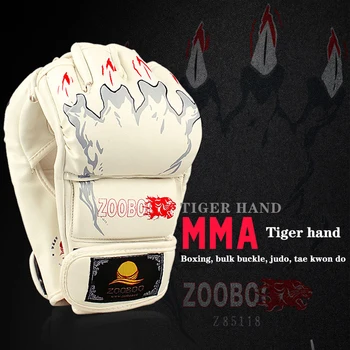 Перчатки для ММА на полпальца, Мужские и женские Перчатки для бокса Муай Тай, Перчатки на полпальца, Снаряжение для боевых тренировок Tiger Mma Luta