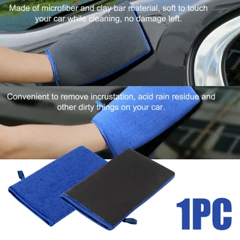 Перчатки для мойки автомобилей Многоразового использования 1x Глиняный брусок для Полировки Премиум-класса 5,5x8,7 дюймов Автомобильные Аксессуары для чистки синей глиной