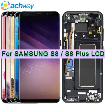 Протестированный Рабочий Новый SUPER AMOLED S8 Для SAMSUNG Galaxy S8 G950 G950F Дисплей S8 Plus G955 G955F LCD Сенсорный экран Дигитайзер LCD