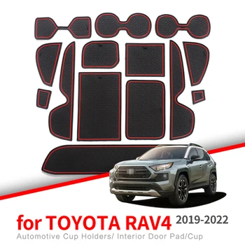 Противоскользящий Подстаканник для Toyota RAV4 2019 ~ 2022 XA50 RAV 4 50 Коврики с Прорезями для Ворот, Резиновые накладки, Нескользящие Автомобильные Наклейки, Аксессуары
