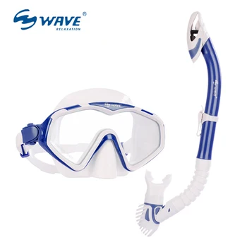 Профессиональная маска для подводного плавания, противотуманные очки с трубкой, Регулируемый плечевой ремень, Полностью сухая маска для подводного плавания