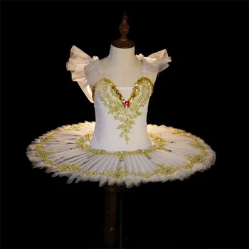 Профессиональное балетное платье-пачка, танцевальный костюм для девочек, детские Балерины для выступлений, Детское Карнавальное платье для джазовых танцев