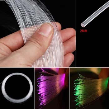 Прочное Высококачественное Украшение Прокладки кабеля оптического Волокна Прозрачный Энергосберегающий Провод для автомобильного свечения 1 шт.