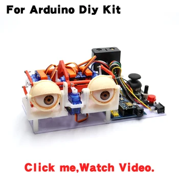Роботизированный глаз с джойстиком для Arduino Nano 6 DOF Bionic Robot Servo SG90, Джойстик, Развивающие игрушки с открытым исходным кодом, набор 