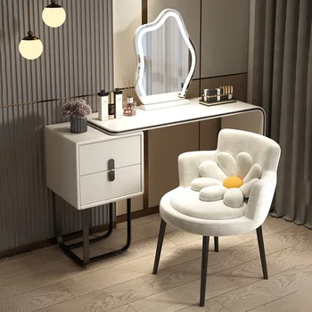 Роскошные зеркальные комоды с Белым ящиком для хранения косметики в спальне, Элегантный туалетный столик Tocador Maquillaje Decoration
