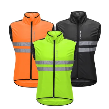 Светоотражающий жилет для велоспорта, жилет безопасности высокой видимости, ночной бег, мотоциклетная куртка для верховой езды, ветрозащитный жилет, зеленый размер M-3XL
