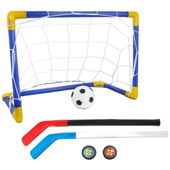 Сделай сам Футбольные ворота Спортивная футбольная рамка Игрушка Детский набор для тренировок с набором для хоккея на льду