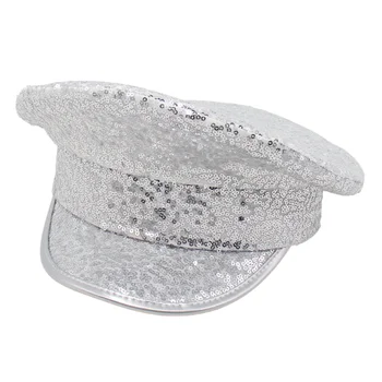 Сержантская шляпа с блестками, вечеринка, Девичник, Шляпа для Девичника, Модные женские капитанские шляпы Для женщин, Военные кепки Моряков