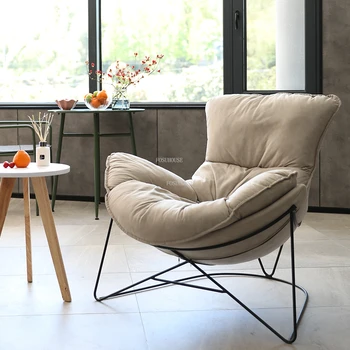 Скандинавские Дизайнерские Стулья для гостиной, Современный одноместный диван, кресло для отдыха на Балконе, Роскошное Кресло-качалка для отдыха, Мебель для дома