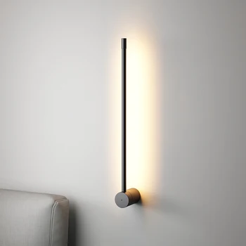 Скандинавский минималистичный Длинный настенный светильник, современный светодиодный настенный светильник с регулируемой яркостью для гостиной, спальни, светодиодный прикроватный светильник, освещение для домашнего декора
