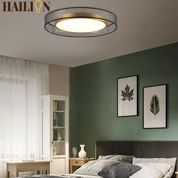 Скандинавский светодиодный потолочный светильник для спальни, лампа для кабинета, домашний декоративный светильник, потолочный светильник, медные железные светильники