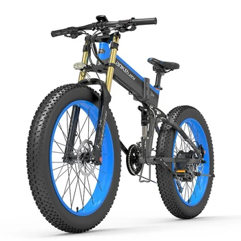 Складной электрический велосипед мощностью 1000 Вт, дополнительная емкость аккумулятора 13ач/14,5 ач/17,5 ач, 26-дюймовый горный велосипед с шинами шириной 4,0 дюйма