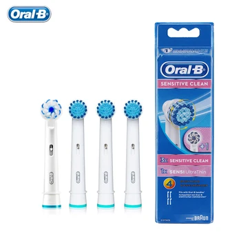 Сменные головки электрических зубных щеток Oral-B Sensitive Clean Для ухода за деснами Sensi, ультратонкие головки щеток Oralb, сменные