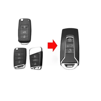 Сменный модифицированный чехол с 3 кнопками Smart Remote Key Shell Для VW Sagitar Passat TiguaTouareg Fob Key Cover (202AJ)