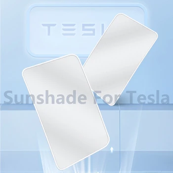 Солнцезащитный Козырек Передний Задний Люк Лобовое Стекло Блокирует Ультрафиолетовые Лучи, Охлаждающие Мансардный Люк, Стеклянное Затенение Крыши Для Tesla Model 3 2017-2023 Model Y