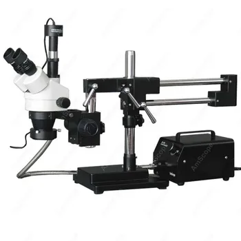 Стереомикроскоп-AmScope поставляет стереомикроскоп 3,5 X-90X с 3-мегапиксельной камерой + волоконно-оптический светильник