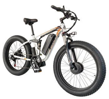 супер мощность 2000 Вт двойной привод ebike 23AH литиевая батарея CE электрический горный велосипед 48 В 26 дюймов 4,0 снежная шина электрический велосипед