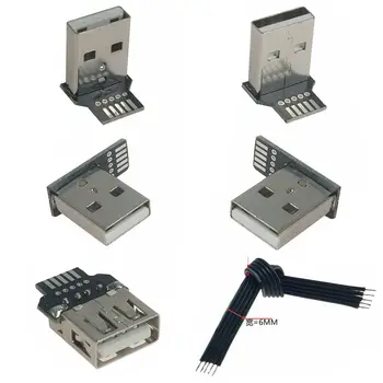Тип DIY usb Высокоскоростной USB-разъем В сборе Тип Сварки Разъем для подключения телефона PCBTail Зарядная Розетка Электрический Терминал