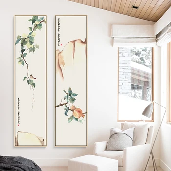 Традиционная Китайская художественная картина на холсте с пейзажами, цветочными плакатами и принтами, настенная картина для гостиной, украшения дома в спальне