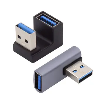 Удлинитель Chenyang USB 3.0 Type A для подключения мужчин и женщин Адаптер для передачи данных и видео под углом 90 градусов