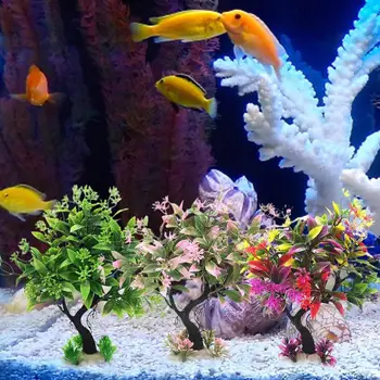 Украшение аквариумных растений Реалистичный Красочный Внешний Вид Цветы Водные растения Украшение Аквариума Травой Аксессуары Для Аквариума