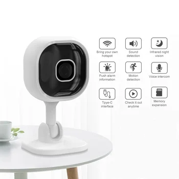Умная камера безопасности 1080P Беспроводные камеры безопасности-защита для домашнего видеонаблюдения Камера ночного видения Двухстороннее аудио