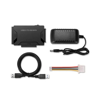 Универсальный адаптер для жесткого диска 2,5 3,5 USB3.0 USB 3,0 для передачи данных на SATA IDE, комбинированный внешний конвертер (штепсельная вилка ЕС)